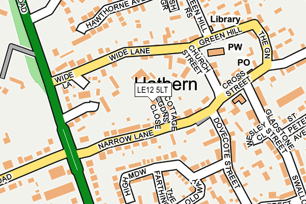 LE12 5LT map - OS OpenMap – Local (Ordnance Survey)