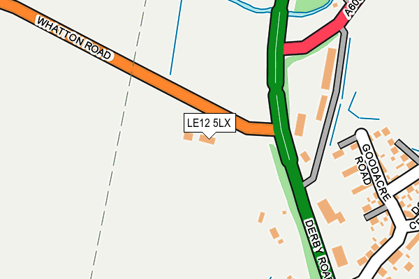 LE12 5LX map - OS OpenMap – Local (Ordnance Survey)