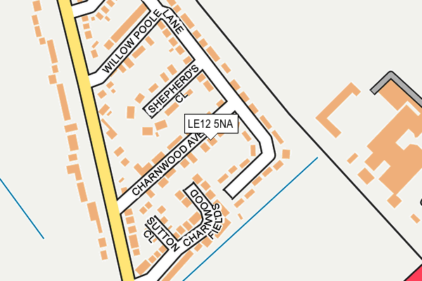 LE12 5NA map - OS OpenMap – Local (Ordnance Survey)