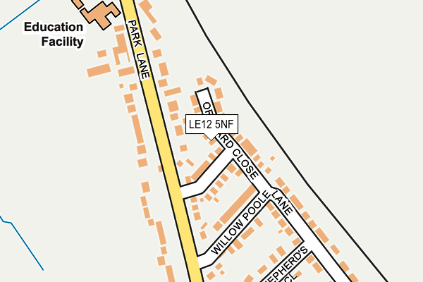 LE12 5NF map - OS OpenMap – Local (Ordnance Survey)