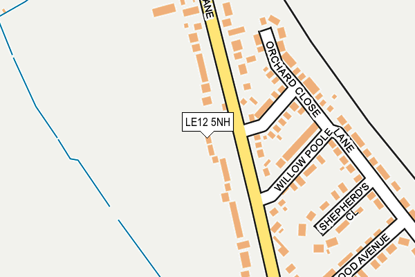 LE12 5NH map - OS OpenMap – Local (Ordnance Survey)