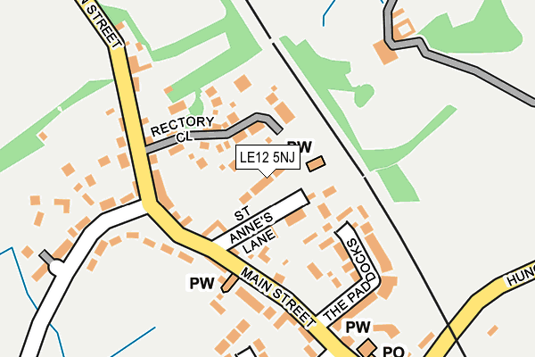 LE12 5NJ map - OS OpenMap – Local (Ordnance Survey)