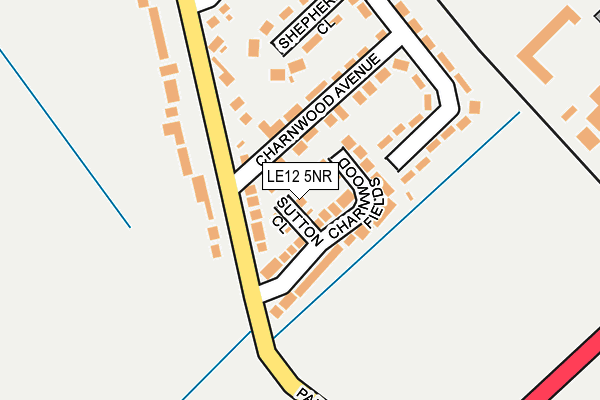 LE12 5NR map - OS OpenMap – Local (Ordnance Survey)