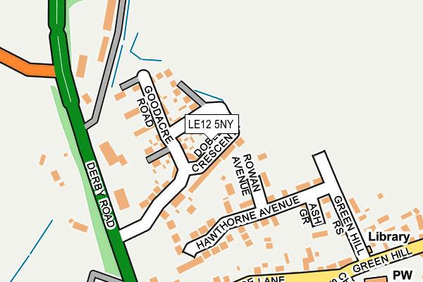 LE12 5NY map - OS OpenMap – Local (Ordnance Survey)