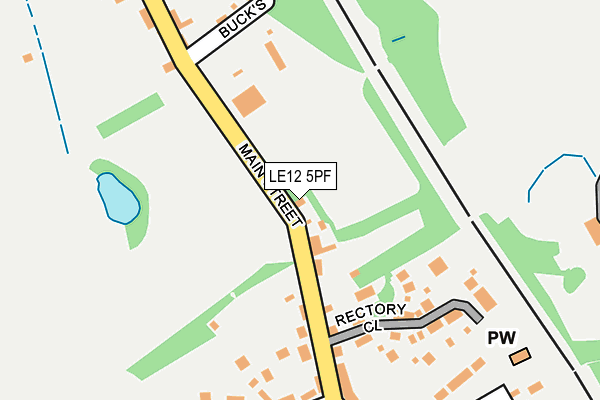 LE12 5PF map - OS OpenMap – Local (Ordnance Survey)