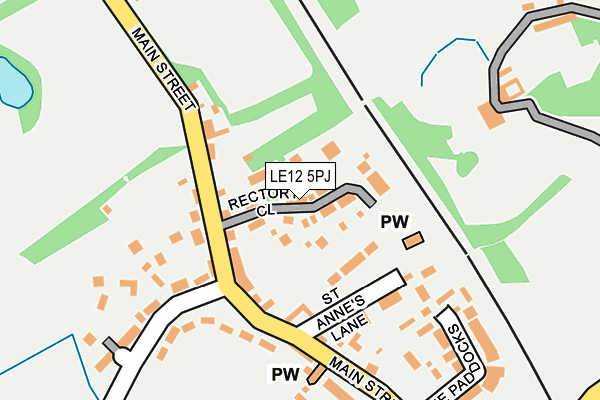 LE12 5PJ map - OS OpenMap – Local (Ordnance Survey)