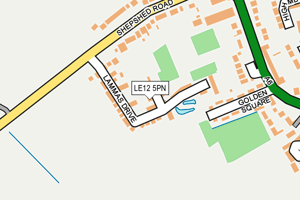 LE12 5PN map - OS OpenMap – Local (Ordnance Survey)