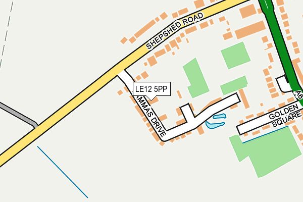 LE12 5PP map - OS OpenMap – Local (Ordnance Survey)