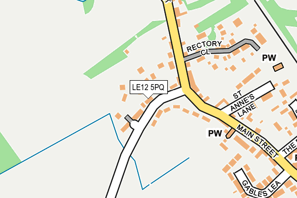 LE12 5PQ map - OS OpenMap – Local (Ordnance Survey)