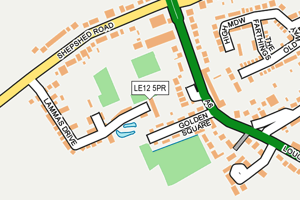 LE12 5PR map - OS OpenMap – Local (Ordnance Survey)
