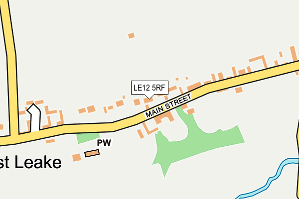 LE12 5RF map - OS OpenMap – Local (Ordnance Survey)