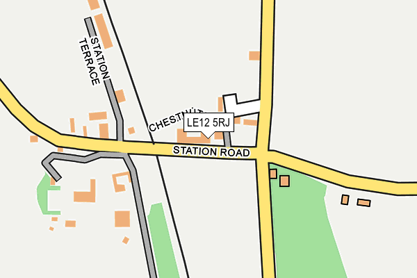 LE12 5RJ map - OS OpenMap – Local (Ordnance Survey)