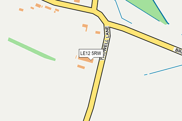 LE12 5RW map - OS OpenMap – Local (Ordnance Survey)