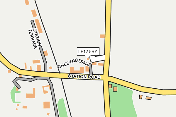 LE12 5RY map - OS OpenMap – Local (Ordnance Survey)