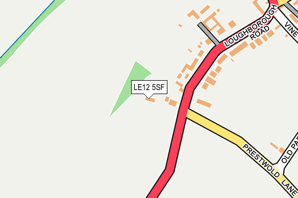 LE12 5SF map - OS OpenMap – Local (Ordnance Survey)