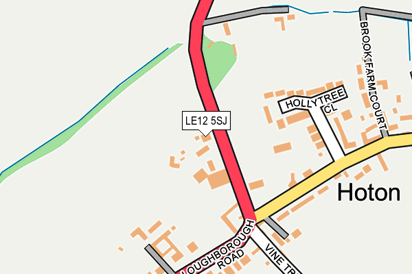 LE12 5SJ map - OS OpenMap – Local (Ordnance Survey)
