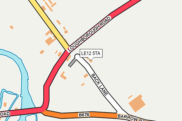 LE12 5TA map - OS OpenMap – Local (Ordnance Survey)
