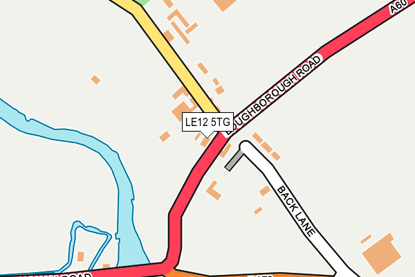 LE12 5TG map - OS OpenMap – Local (Ordnance Survey)