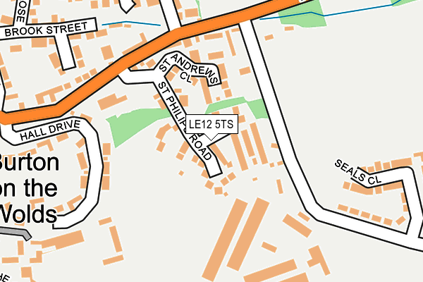 LE12 5TS map - OS OpenMap – Local (Ordnance Survey)