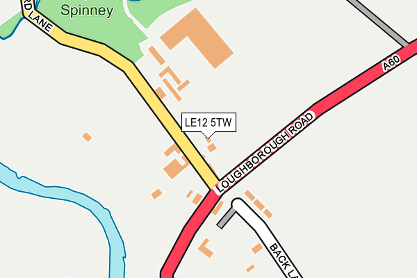LE12 5TW map - OS OpenMap – Local (Ordnance Survey)