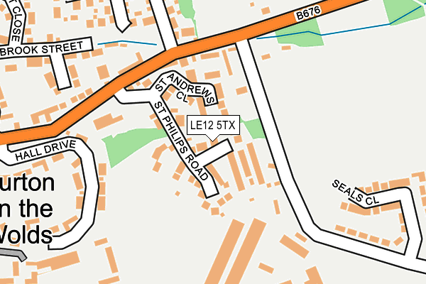 LE12 5TX map - OS OpenMap – Local (Ordnance Survey)