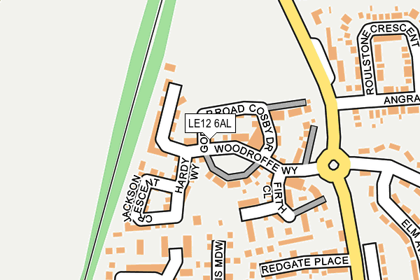LE12 6AL map - OS OpenMap – Local (Ordnance Survey)