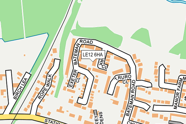 LE12 6HA map - OS OpenMap – Local (Ordnance Survey)