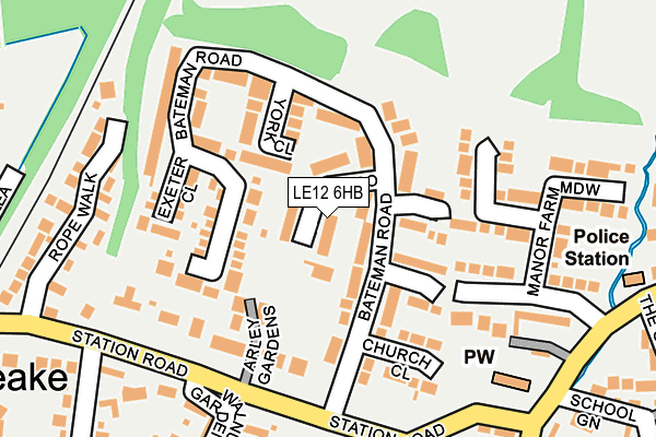 LE12 6HB map - OS OpenMap – Local (Ordnance Survey)