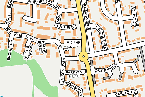 LE12 6HF map - OS OpenMap – Local (Ordnance Survey)