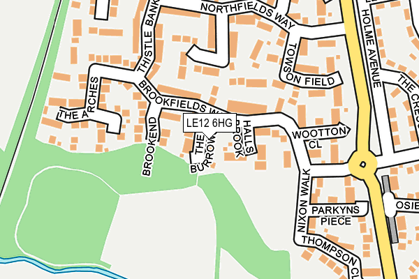 LE12 6HG map - OS OpenMap – Local (Ordnance Survey)