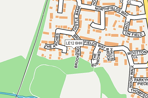 LE12 6HH map - OS OpenMap – Local (Ordnance Survey)