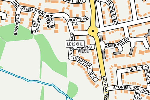 LE12 6HL map - OS OpenMap – Local (Ordnance Survey)