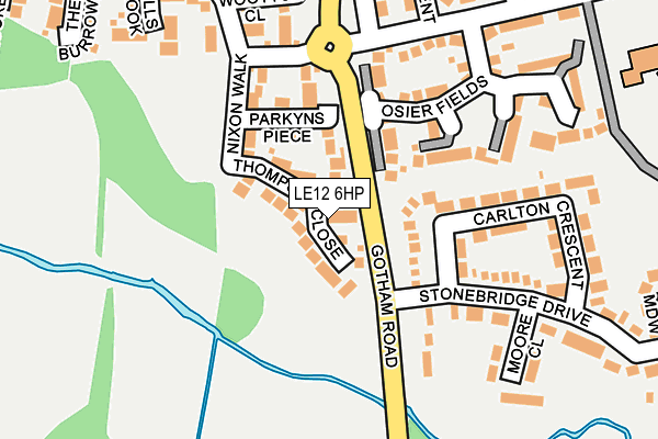 LE12 6HP map - OS OpenMap – Local (Ordnance Survey)