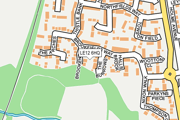 LE12 6HQ map - OS OpenMap – Local (Ordnance Survey)