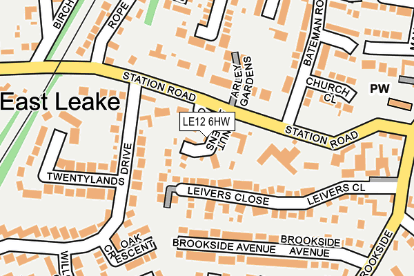 LE12 6HW map - OS OpenMap – Local (Ordnance Survey)