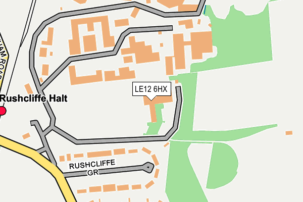 LE12 6HX map - OS OpenMap – Local (Ordnance Survey)