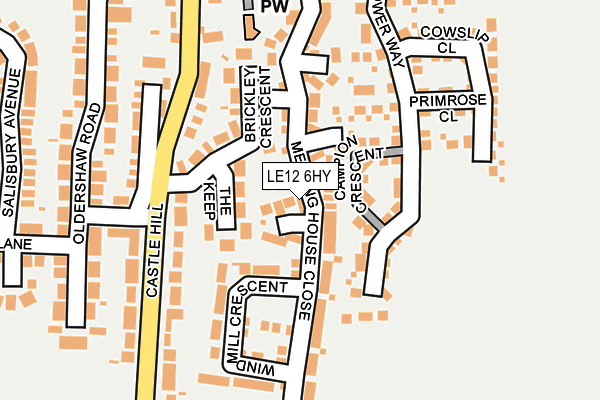 LE12 6HY map - OS OpenMap – Local (Ordnance Survey)