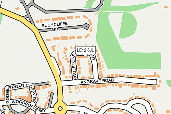 LE12 6JL map - OS OpenMap – Local (Ordnance Survey)