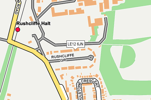 LE12 6JN map - OS OpenMap – Local (Ordnance Survey)