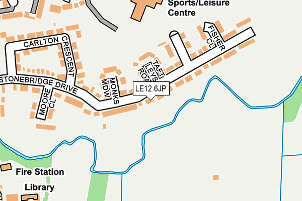 LE12 6JP map - OS OpenMap – Local (Ordnance Survey)