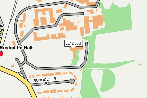 LE12 6JQ map - OS OpenMap – Local (Ordnance Survey)