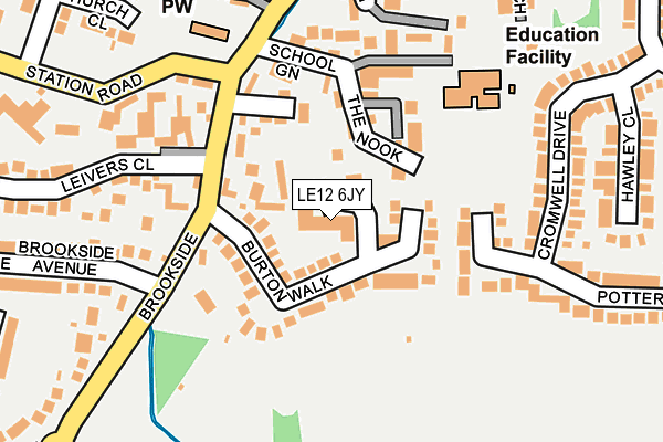 LE12 6JY map - OS OpenMap – Local (Ordnance Survey)