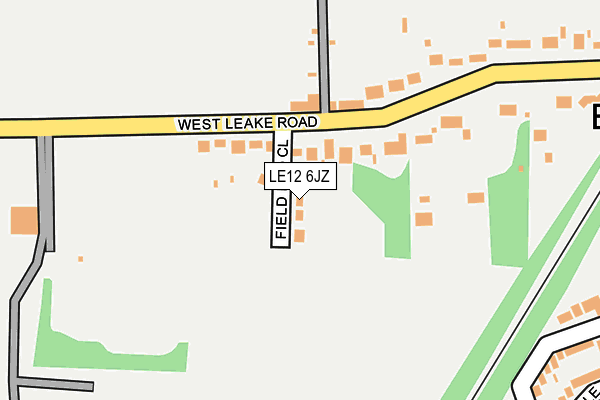 LE12 6JZ map - OS OpenMap – Local (Ordnance Survey)