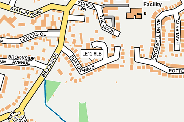LE12 6LB map - OS OpenMap – Local (Ordnance Survey)