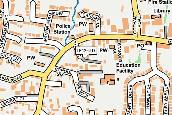 LE12 6LD map - OS OpenMap – Local (Ordnance Survey)