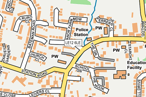 LE12 6LE map - OS OpenMap – Local (Ordnance Survey)