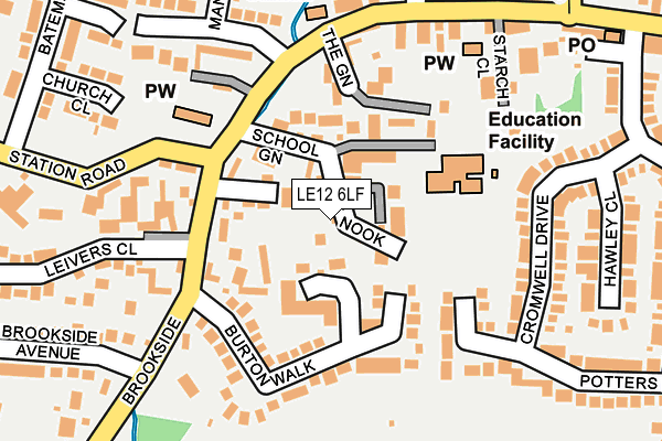 LE12 6LF map - OS OpenMap – Local (Ordnance Survey)