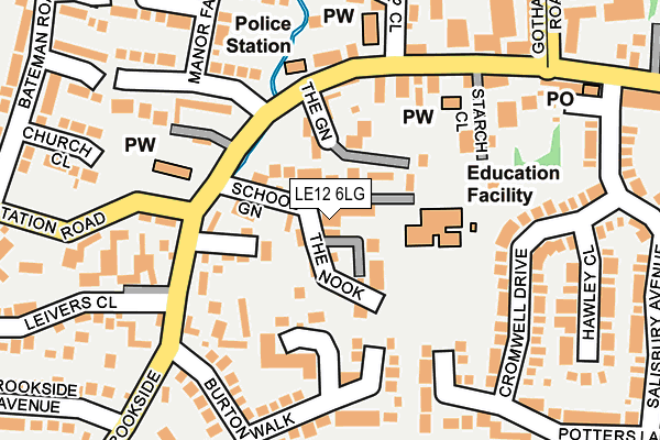 LE12 6LG map - OS OpenMap – Local (Ordnance Survey)