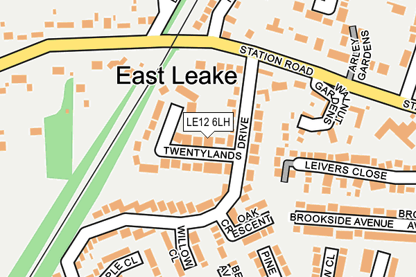 LE12 6LH map - OS OpenMap – Local (Ordnance Survey)