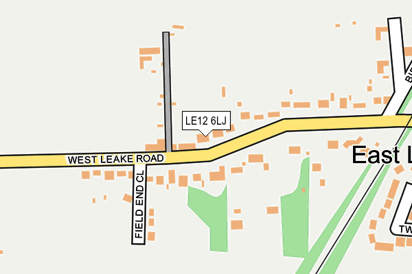 LE12 6LJ map - OS OpenMap – Local (Ordnance Survey)